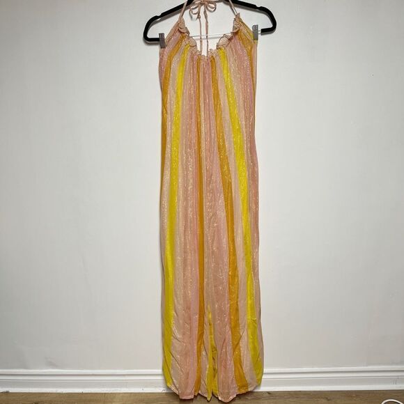 NWT Anthropologie “Sundress” Sophie Jumpsuit Marbella Mix Peach Sz L/XL - Picture 9 of 12
